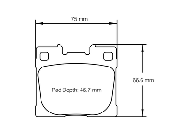 Pagid racing brake pad shape no. 8300 Toyota GR Corolla & GR Yaris rear